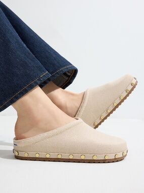 Rothy's (NWT) The Casual Clog - Studded Taupe Size 9